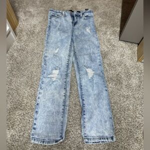 Kendall & Kylie | The Icon high rise straight | distressed jeans | sz 3/26